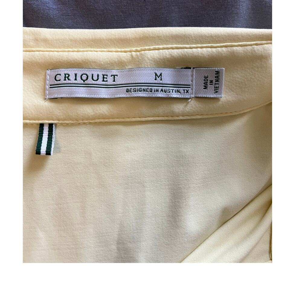 Criquet | Men's Size M Polo 2023 Statesman Fall Classic Golf Shirt Yellow - Picture 4 of 5